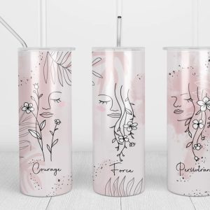 Bouteille isotherme courage force persévérance