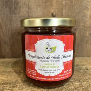 Confiture fraises et rhubarbe 250ML