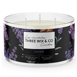 Chandelle Lavande 3 mèches