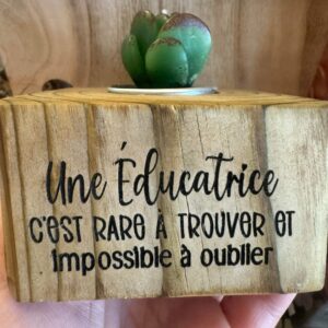 Éducatrice décoration bois