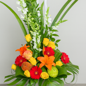 Corbeille de fleurs le super colorées