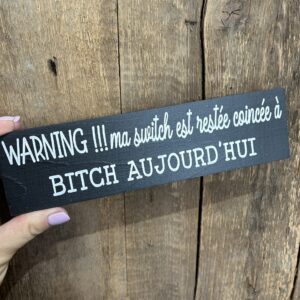 Affiche en bois warning…
9" x 2"1/4 x 1"1/2