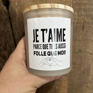 Chandelle avec message
