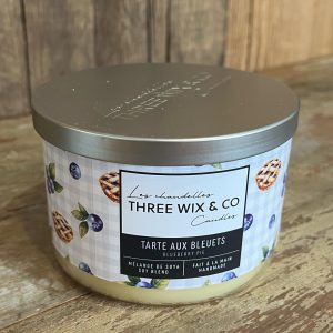 Chandelle tarte aux bleuets 3 mèches