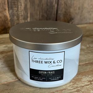 Chandelle coton frais 3 mèches