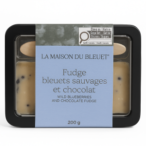 Fudge bleuets sauvage et chocolat