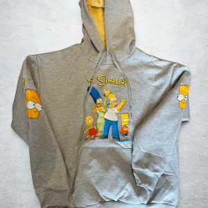 Les Simpsons gris, grandeur Large, hoodie