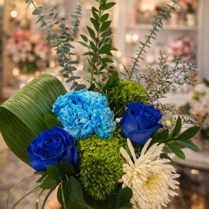 Bouquet de fleurs la beauté du bleu