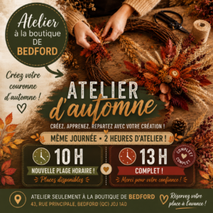 🍂🌾 ATELIER CRÉATIF – COURONNE D’AUTOMNE 🌾🍂 Bedford 10h