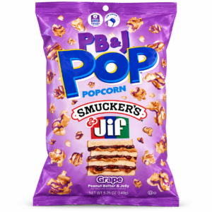 PB & J pop corn Smucker’s & Jif