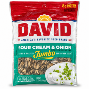 David Jumbo Sour Cream & Onion — graines de tournesol, 149 g