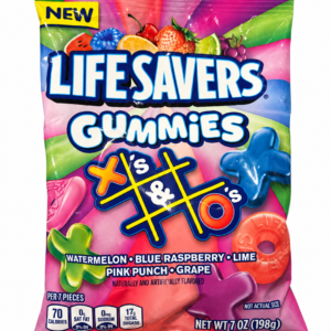 Sachet Life Savers Gummies X’s & O’s 198 g sur fond blanc