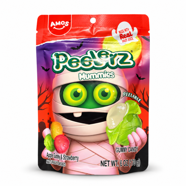 Sachet Amos Peelerz Mummies 170 g sur fond blanc