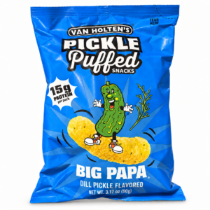 Sachet Van Holten’s Pickle Puffed Big Papa sur fond blanc