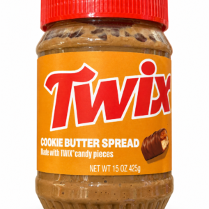 Pot de tartinade Twix 425 g sur fond blanc