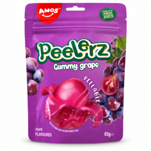 Amos Peelerz Gummy grape — bonbons au raisin, 65 g
